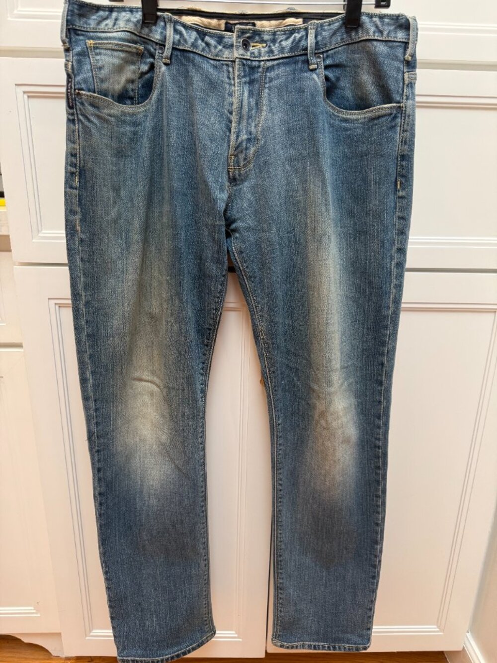 Men's Distressed Denim Slim Fit Jeans from Armani Jeans (34/32)
